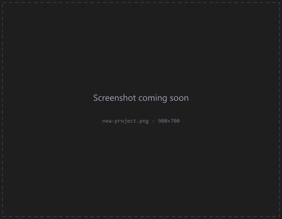 New Project dialog with the fields filled in